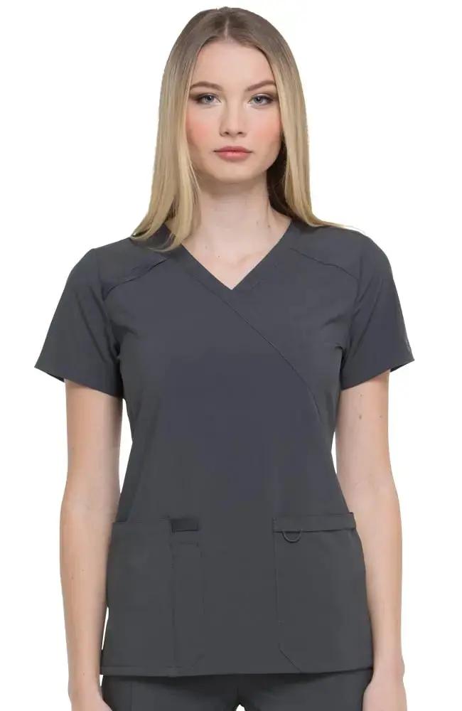 Dickies EDS Essentials Women's Mock Wrap Scrub Top DK625 Simply Scrubs Australia